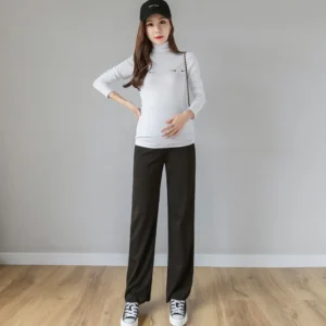 Wide Leg Bottoming Maternity Trousers