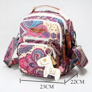 Multifunction Striped Printed Canvas Diaper Bags