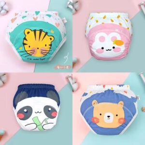 4PC Cartoon Washable WaterProof Cotton Cloth Potty Training Pants