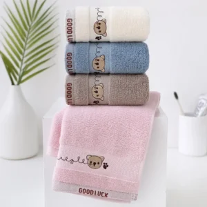 Cute Cartoon Bear Hand Wipe Bath Towel Face Washcloth