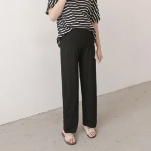 Thin Cotton High Waist Wide Leg Loose Maternity Pants