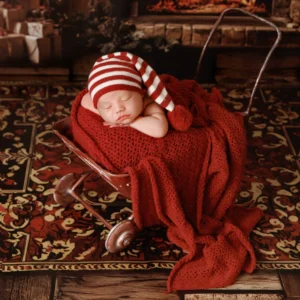 Newborn Cotton Wrap X'mas Stretch Blanket