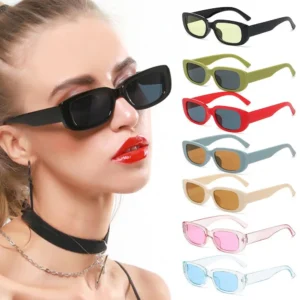 Retro 90’s Narrow Square Frame UV400 Protection Sun Glasses