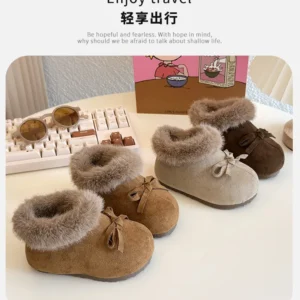 Outdoor Anti-slip Soft Sole Kids Plush Boots