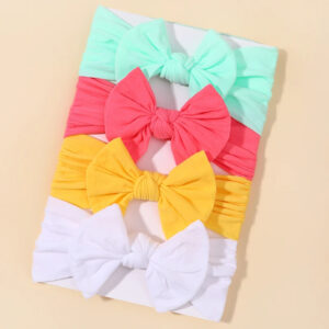 48 colors Boutique Elastic Baby Bowknot Hairband