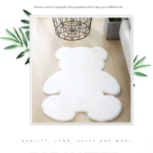 Soft Faux Rabbit Fur Bear Rug Cute Area Rugs