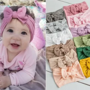 Baby Cute Girls Bowknot Elastic Headband Headwear Apparel Photography Prop Party Gift Kids Headwear