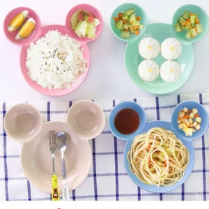 Kid Cartoon Mickey  Plastic Snack Plate Tableware