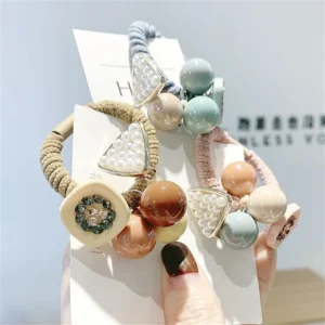 Luxury Shiny Diamond Elastic Ponytail Organza Scrunchie
