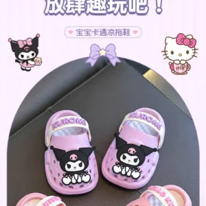 Kawaii Sanrio Hello Kitty Cinnamoroll Cartoon Anime Children Anti-Slip Slippers