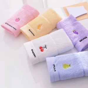 Soft Cotton Towel Cartoon Embroidered Fruit Face Towel 50x25cm