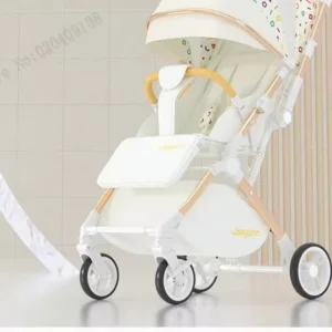 Lightweight Folding Two-way Push Four Wheel Stroller with Shock Absorption