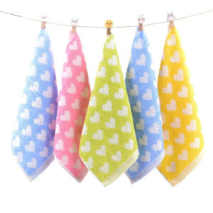 25x25cm Love Heart Cotton Children Small Square Face Towel