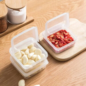 2Pc 250ml Food Fresh-keeping Box Small Transparent Food Container