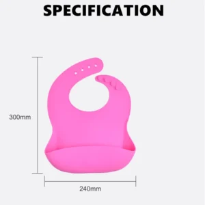 Personalized any name Soft Silicone Baby Bibs Adjustable Fit